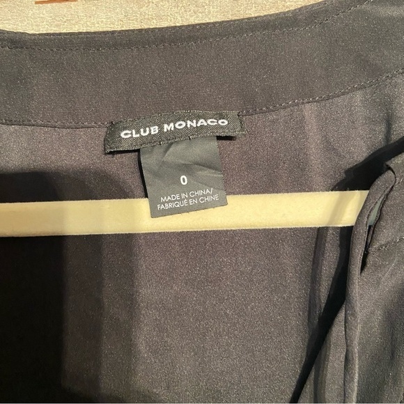 Club‎ Monaco 100%  silk black romper in size 0 - Picture 8 of 10